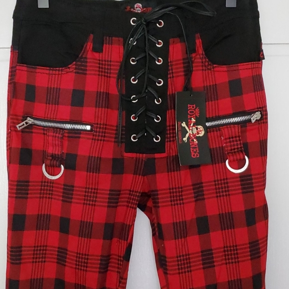 TRIPP NYC PANTS 7 5 9 royal Bones very RARE bOnDaGe - Picture 3 of 16